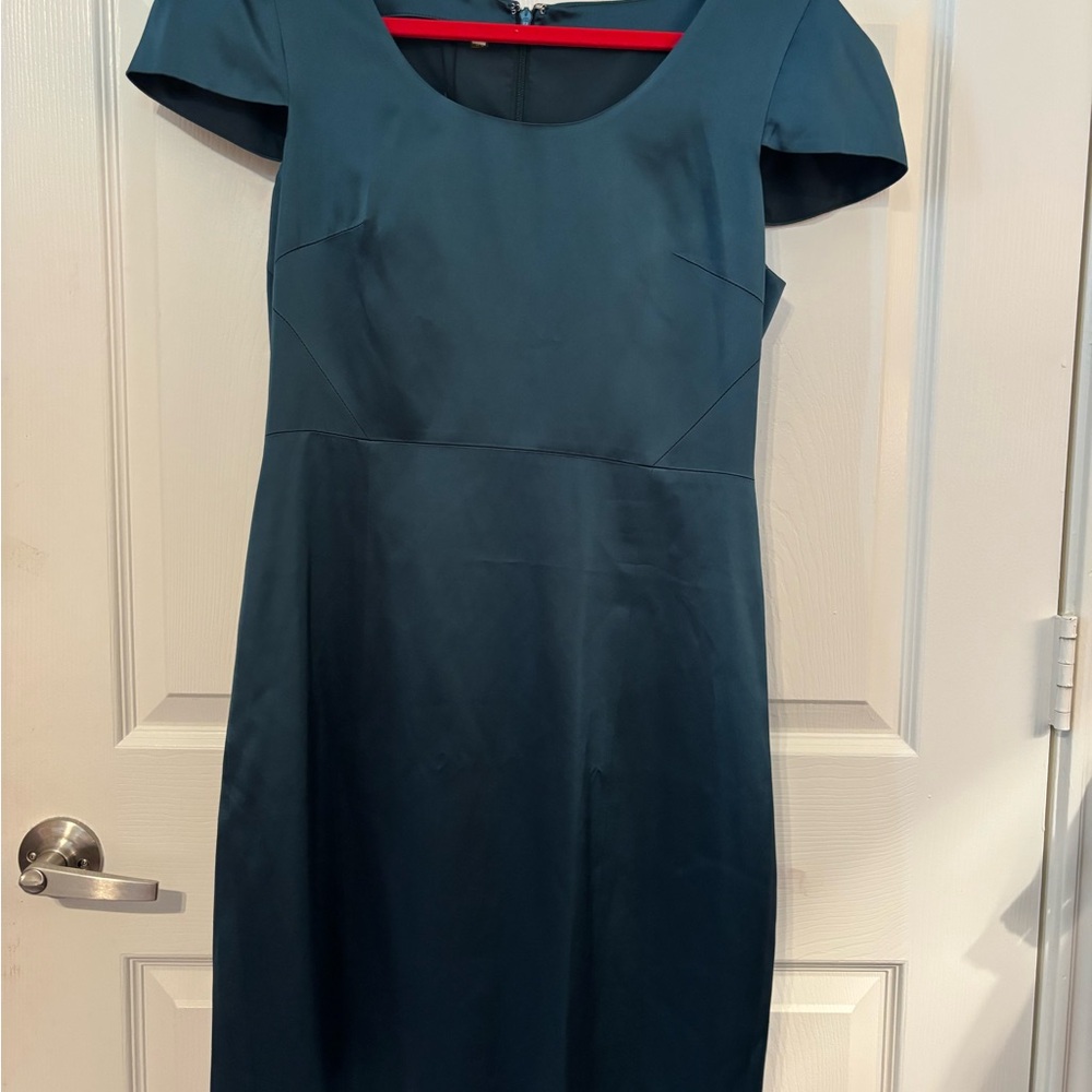 Elegant Anthropologie Teal Silk Dress NWT